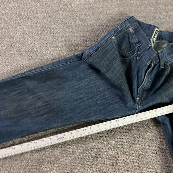 Levi's 514 Slim Straight Jeans Men's 34 x 30 Actual 35 x 31 Soiled Distressed - Picture 14 of 15